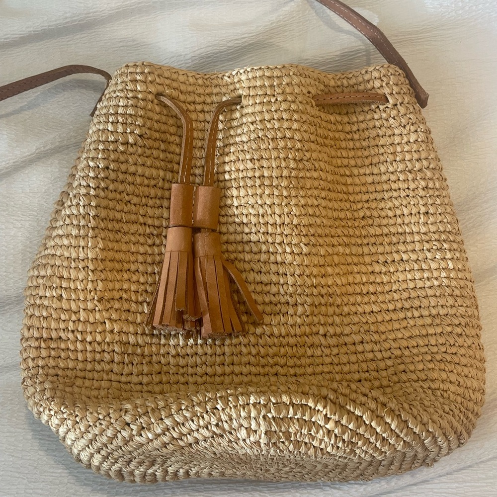 The Little Market Raffia Bucket Bag